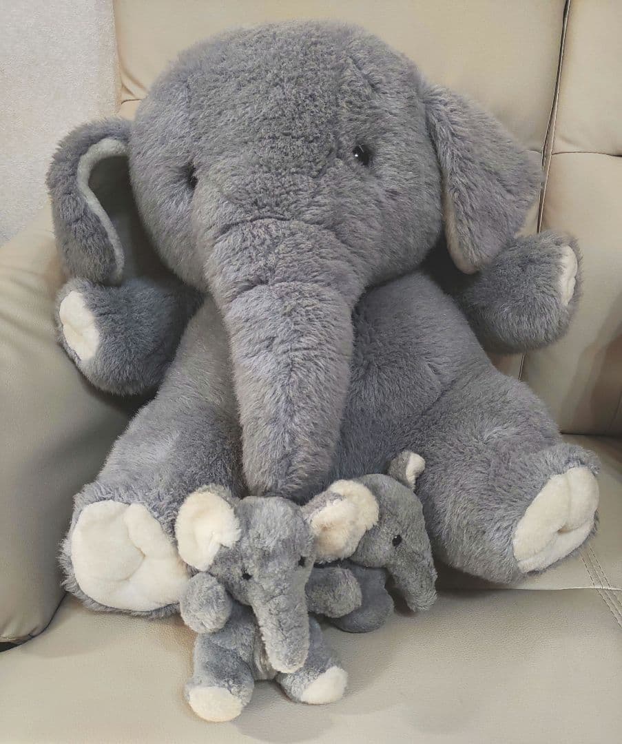 レア　象の親子ぬいぐるみ　3点