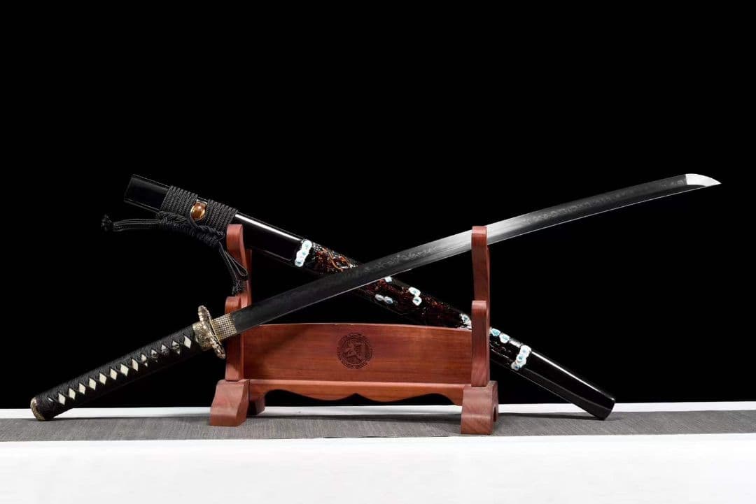 銅装鎏金銀精彫T 10焼刃『雲龍打刀』武具 刀装具　日本刀　模造刀  居合刀