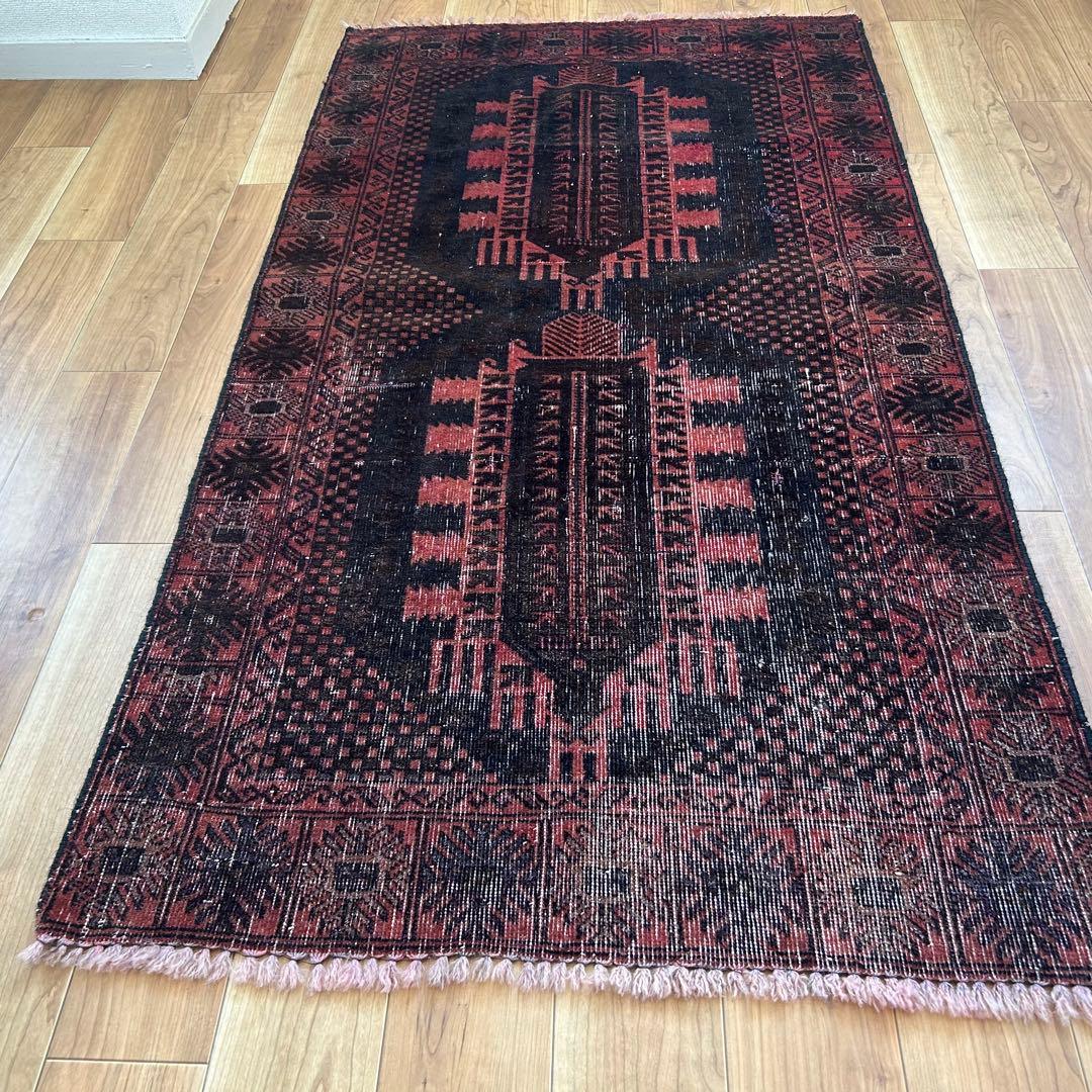 【1980's vintage】 バルーチ族 ビンテージラグ