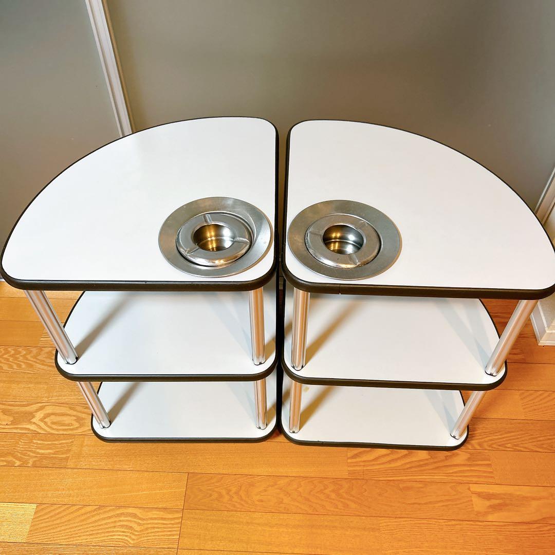 麻雀　麻雀卓用　サイドテーブル　灰皿付き　2点セット①