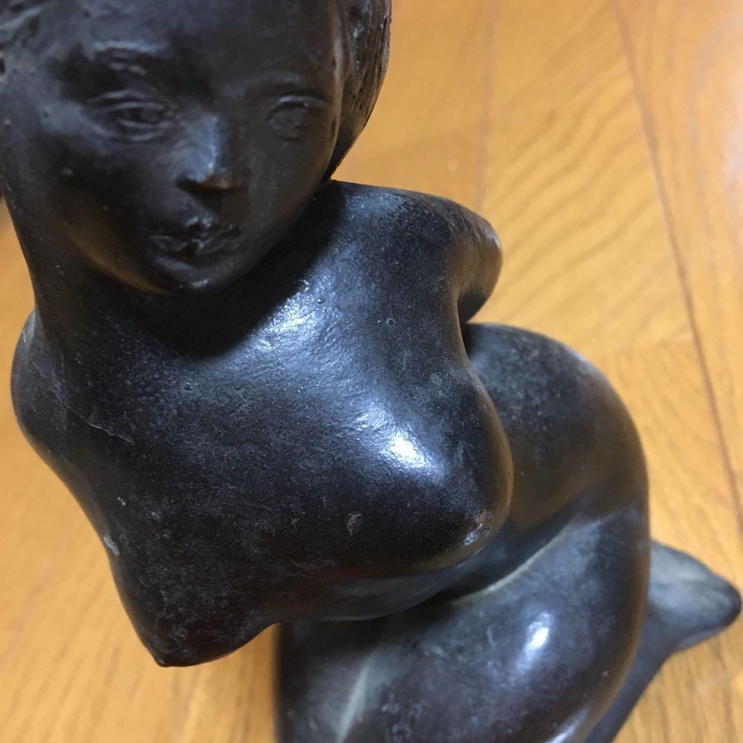 箱なし　山崎猛　女性像　ブロンズ像