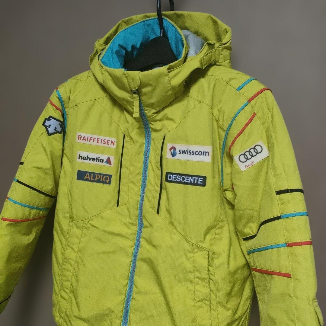 DESCENTE 子ども用スキーウェア イエロー/ブルー