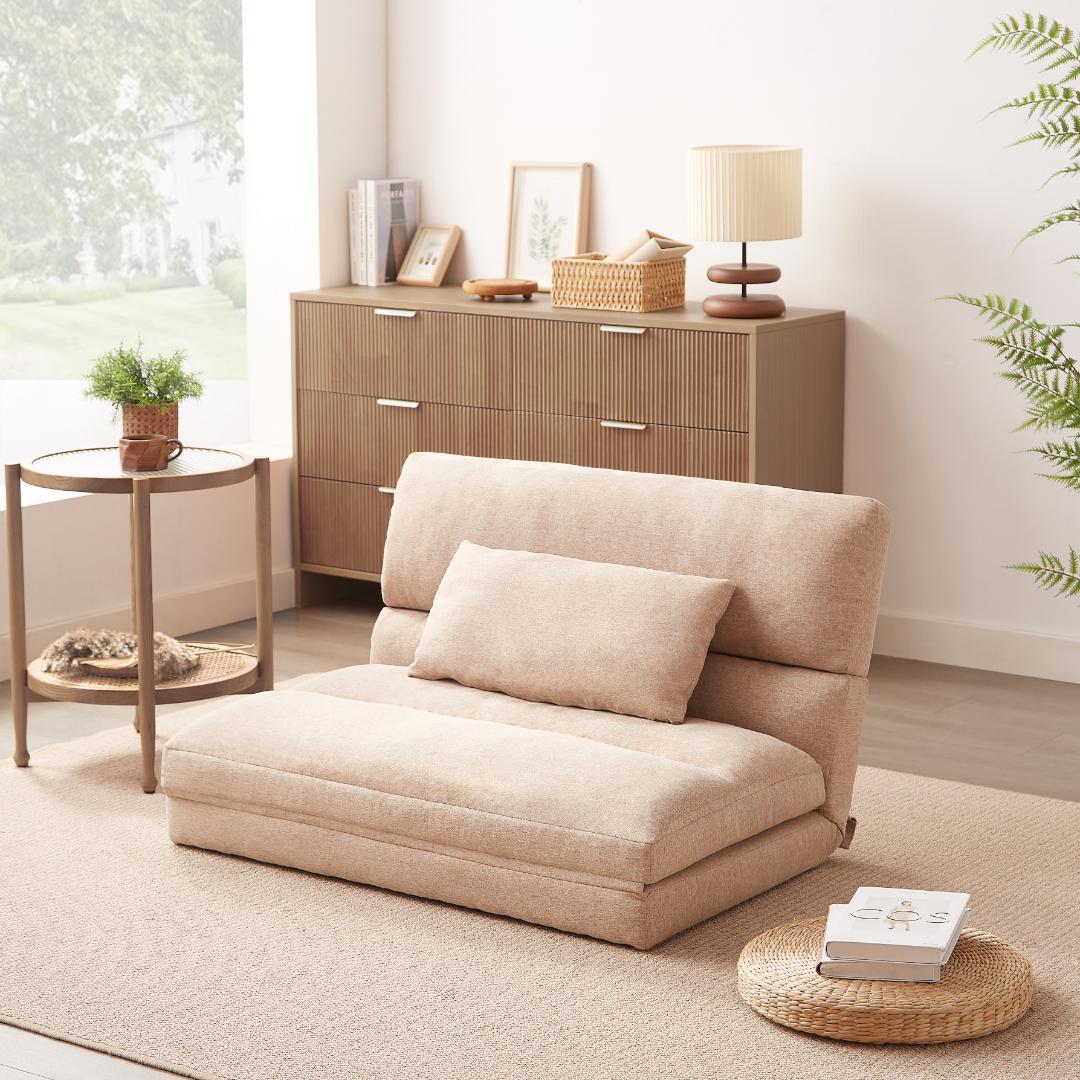 折りたたみ ソファベッド 座椅子 幅103cm 2人掛け ソファ リクライニング