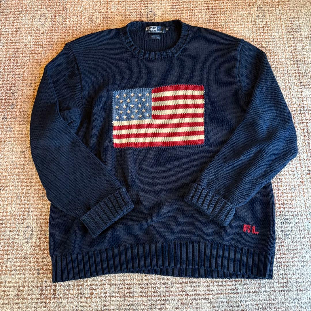 Polo by Ralph Lauren ネイビーセーター XL 90s