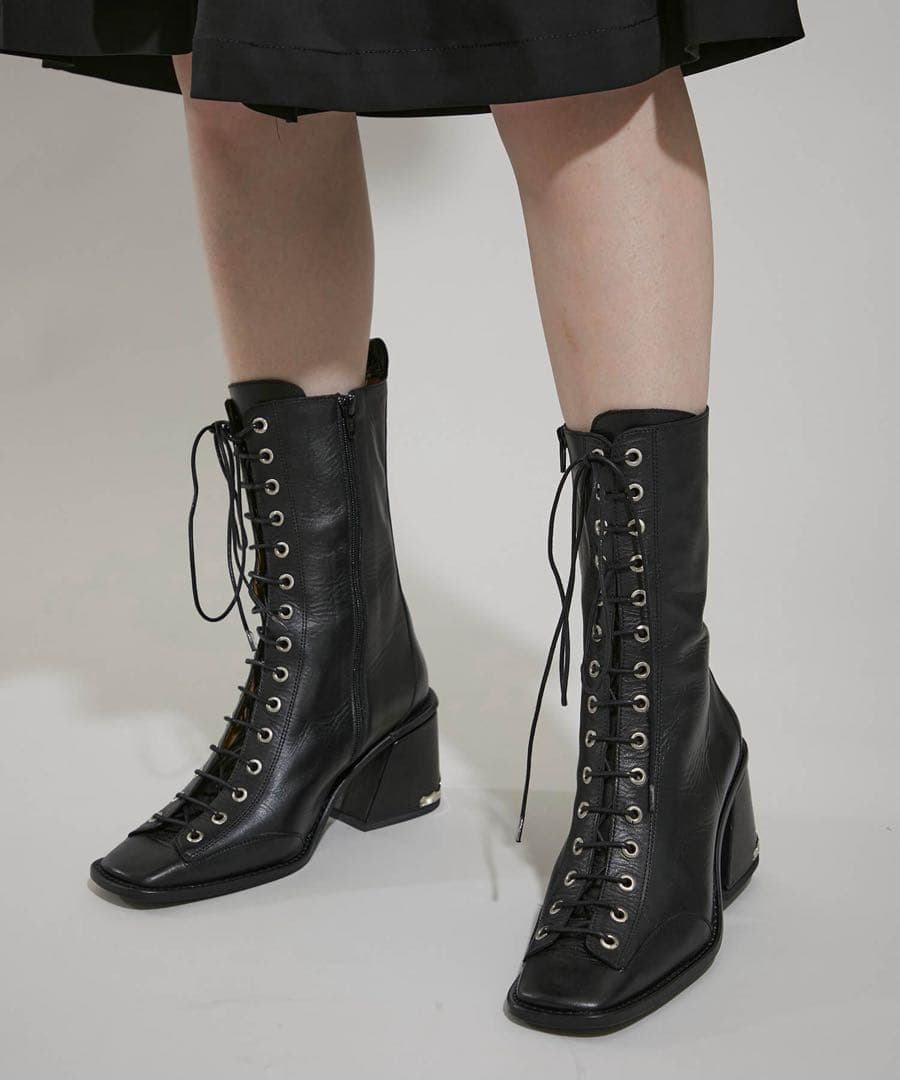 TOGA PULLAトーガプルラ　スクエアトゥロングブーツ 36