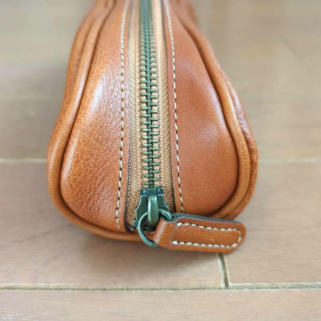 土屋鞄　レザー　ペンケース　トーンオイルヌメ　革　ブラウン　茶色　筆箱