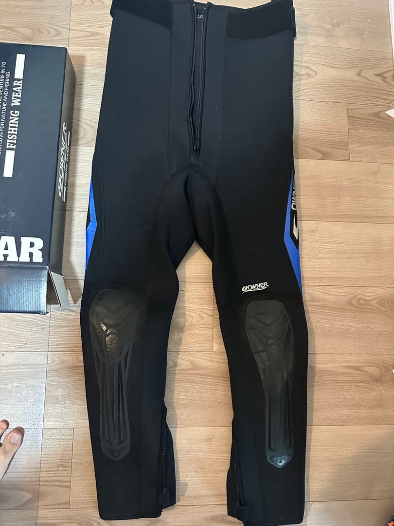 【美品】 OWNER フィッシング用タイツ 黒/青