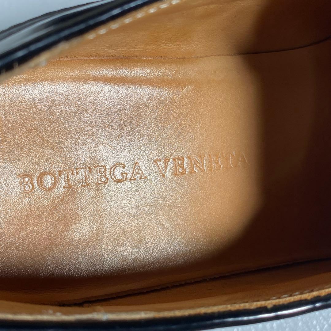 現行♡ボッテガヴェネタ 光沢レザー レースアップシューズ プレーントゥ 内羽根