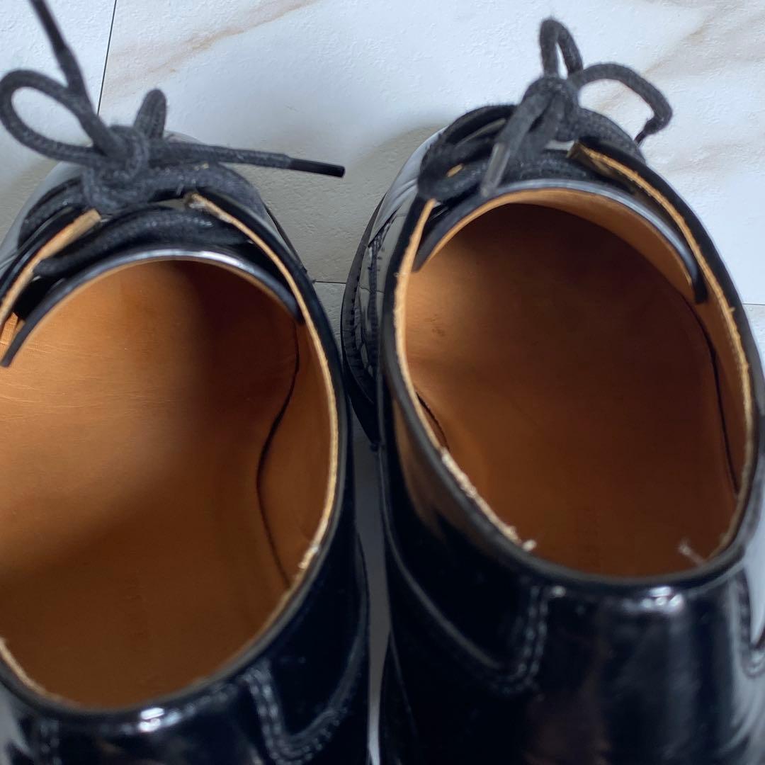 現行♡ボッテガヴェネタ 光沢レザー レースアップシューズ プレーントゥ 内羽根