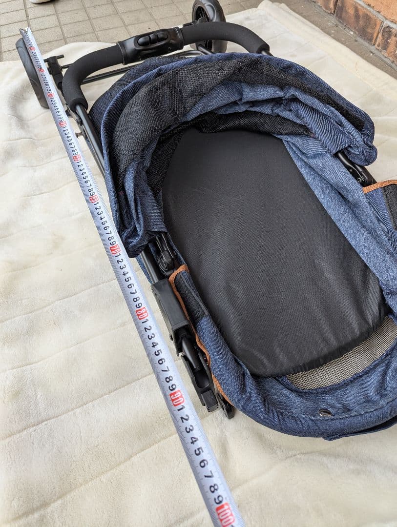 ペットカート　わんわんカード　スマートハンディSafety デニム柄