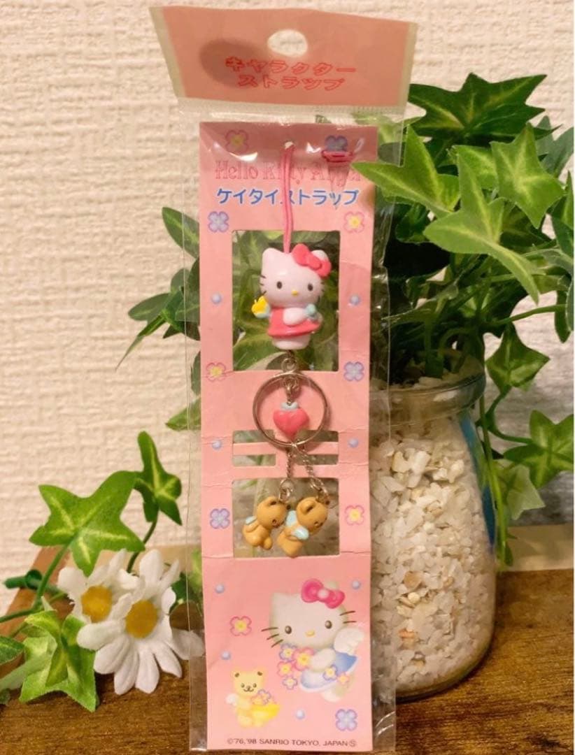★希少★ハローキティ エンジェル ストラップ キーホルダー チャーム 1998