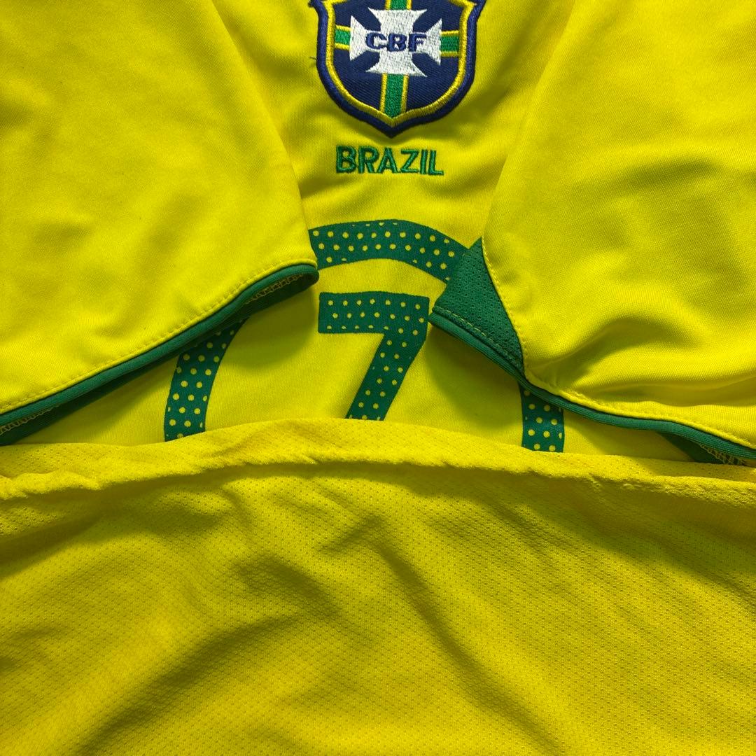 ★8SM2 ブラジル代表　ロナウジーニョ　ゲームシャツ　#7 サッカーシャツ古着