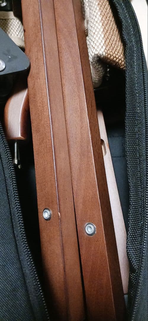 Hilander ウッドフレームチェア2 ブラウンストライプ　2脚セット