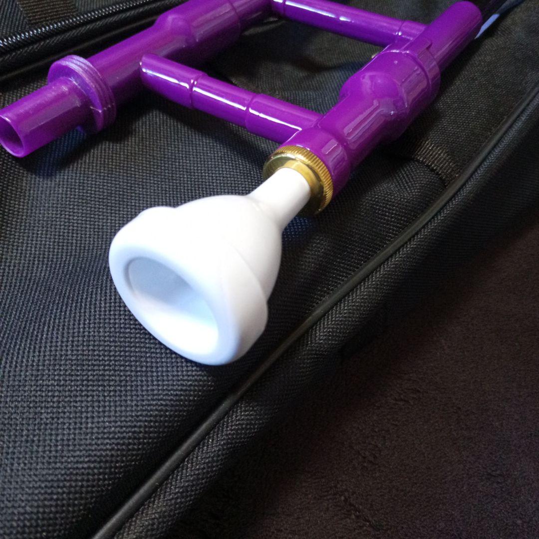 ZO プラスチックテナートロンボーン 本体 パープル ソフトケース マウスピース