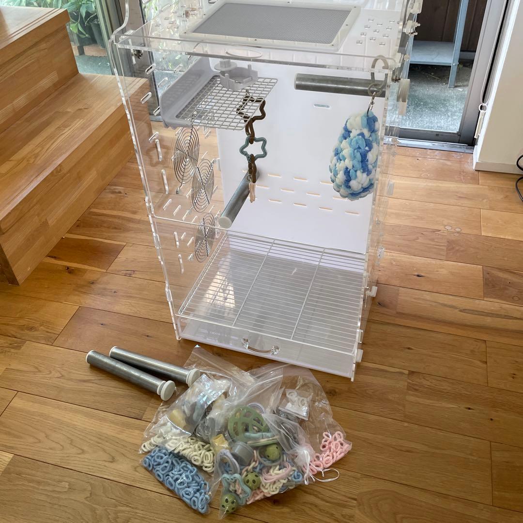 フクロモモンガ　アクリルケージ　飼育に使う諸々16点セット