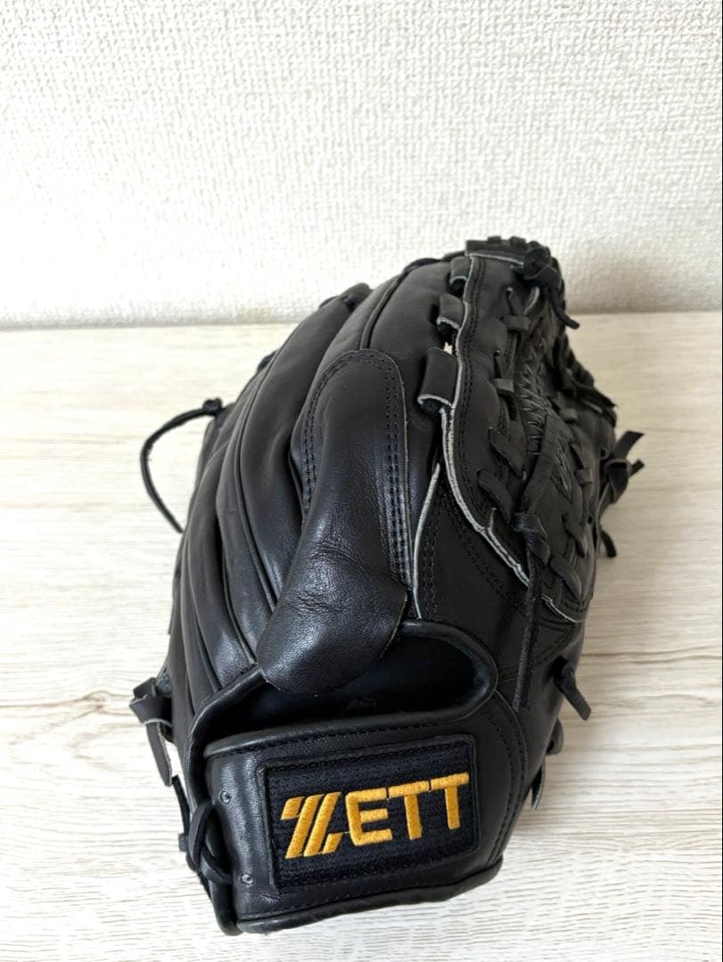 超美品　ZETT ゼット　プロステイタス　軟式グローブ　投手用　旧ラベル　黒