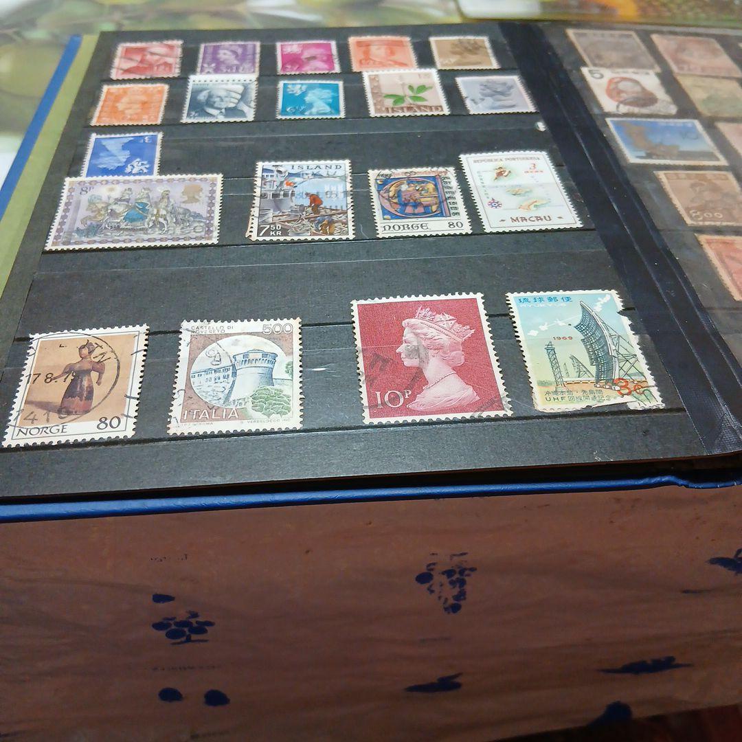 外国の使用済み切手(未使用19枚有) 日本の使用済み切手２6枚含む