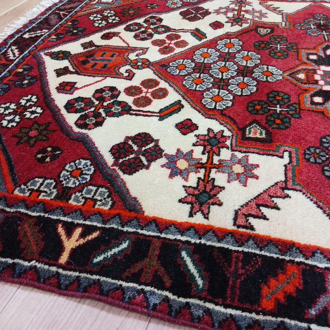 Y3201 ペルシャ絨毯 ハマダン産 ウール 手織り 150×105㎝