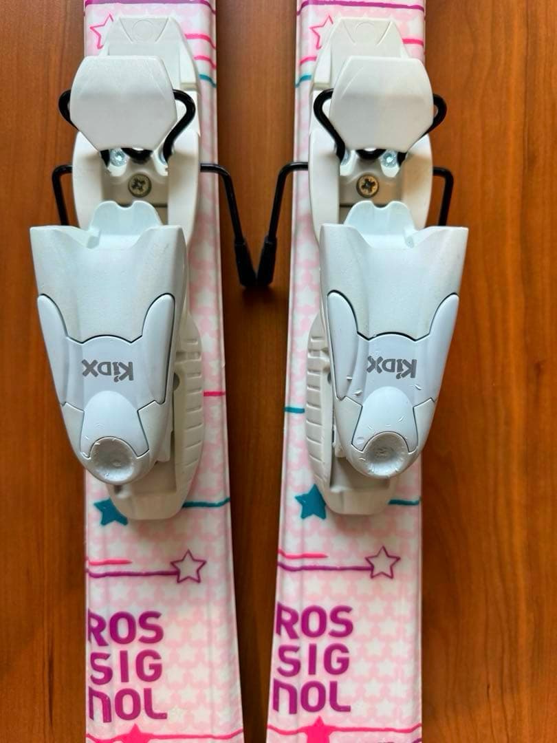 ジュニアスキー板120cm ストック90cm