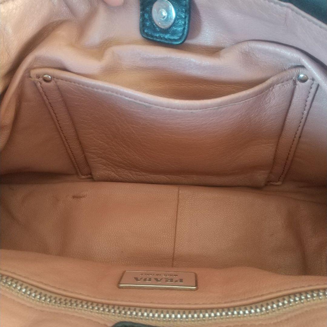 プラダ PRADA ハンドバッグ フリンジ ブラック レザー黒Y2Kヴィンテージ