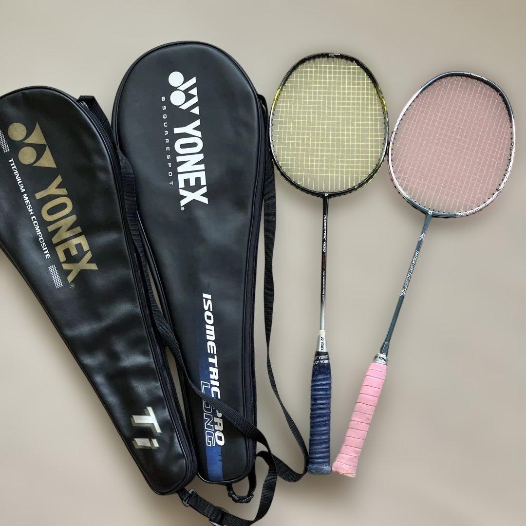 バドミントンラケット　2本まとめ売り　YONEX　apacs ラケットカバー付き
