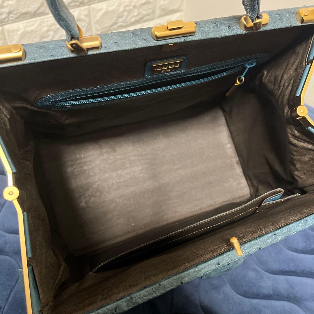 【極美品】Louis Féraud PARIS オーストリッチ ドクターズバッグ