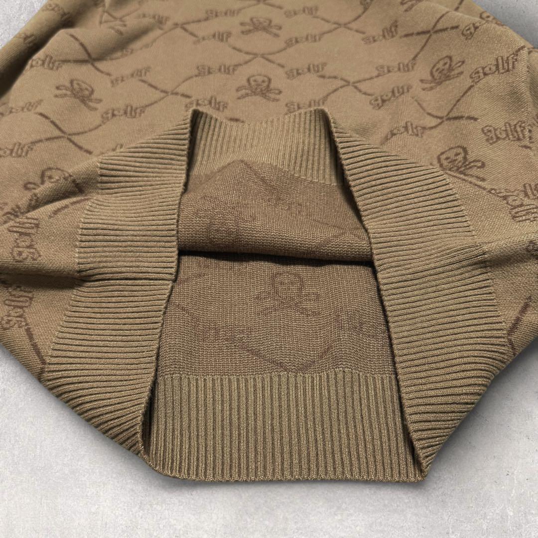 ほぼ未使用 マークアンドロナ 長袖ニット スカル ゴルフウェア L