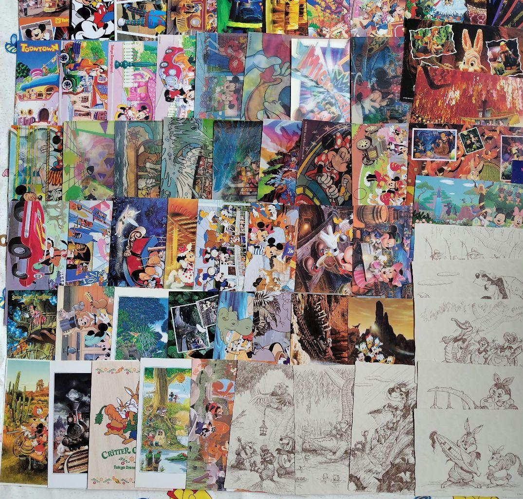 ディズニーポストカードまとめ売り① 東京ディズニーランド初期　80枚　ホルダー付