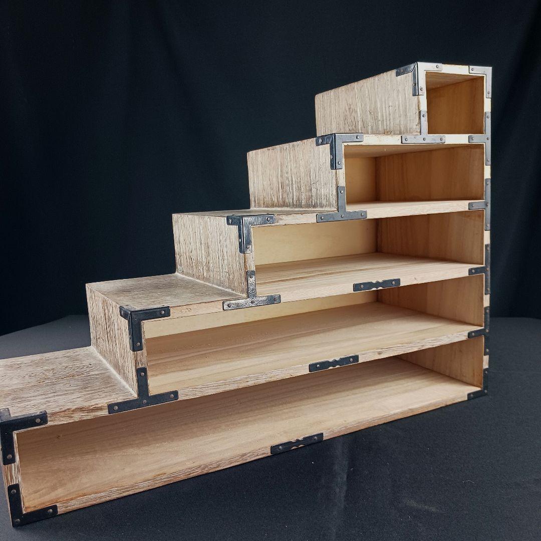 Y2293-36 桐製 階段箪笥 五段 高さ36㎝ 和ダンス 小型