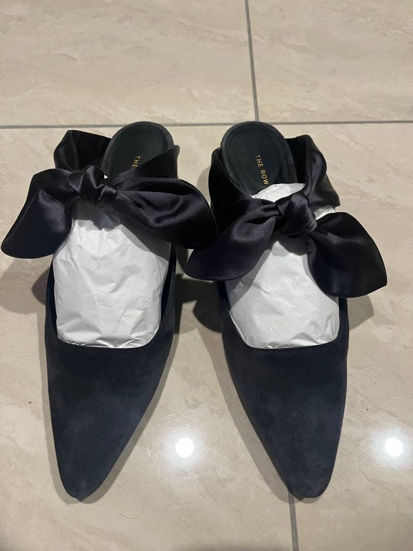 THE ROW リボン付きミュール