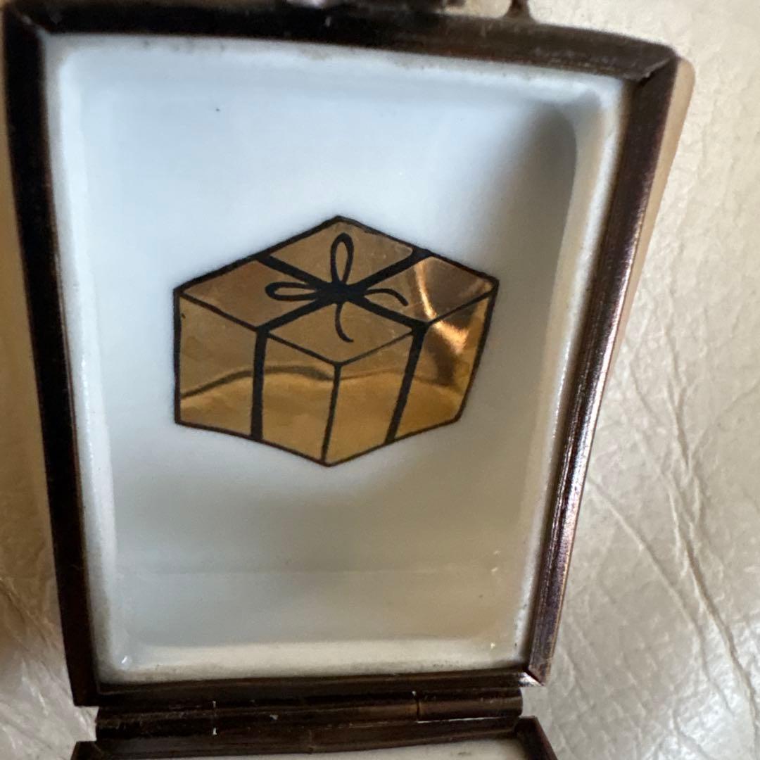 レア　リモージュ製big brown bag フランス製　アンティーク