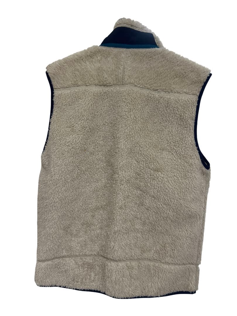 る*い様 patagonia フリースベスト M ベージュ/ネイビー