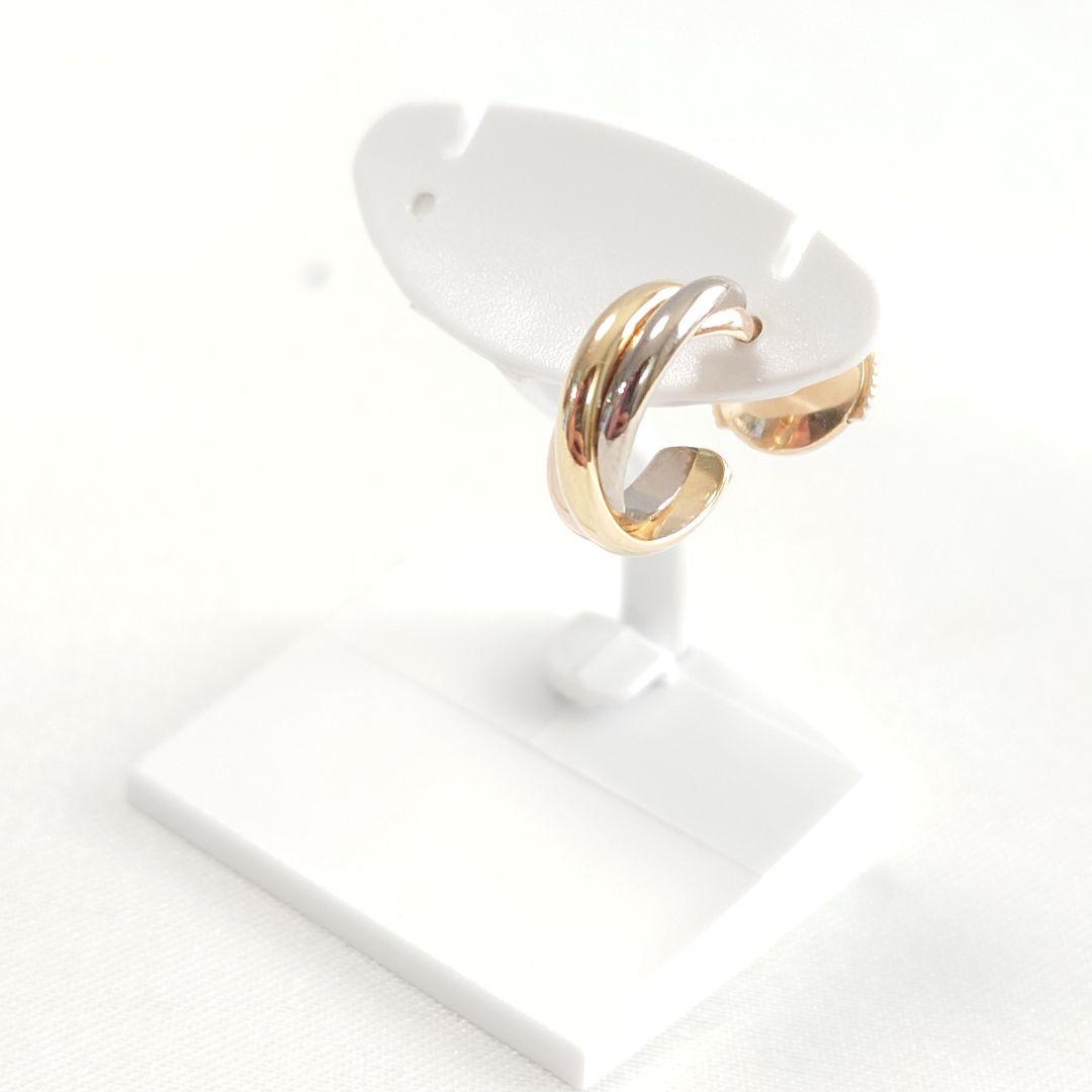 【磨き済】カルティエ トリニティ フープ ピアス 片耳用 6722