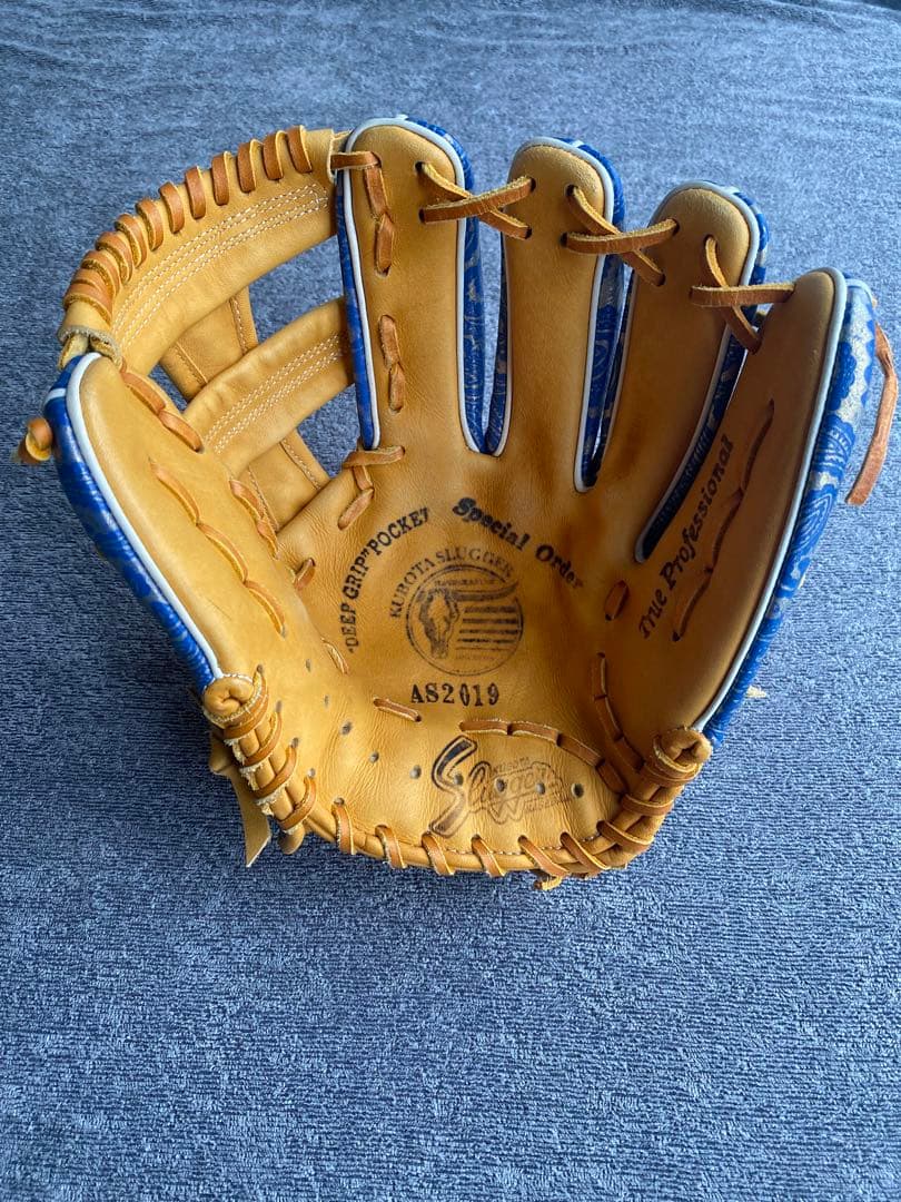 Slogger 軟式用グローブ AS2019 青/黄色