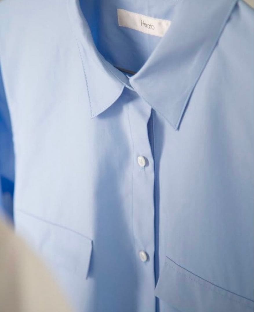 Herato ヘルト/loin. ロワン　ロングシャツ　ブルー　井川遥