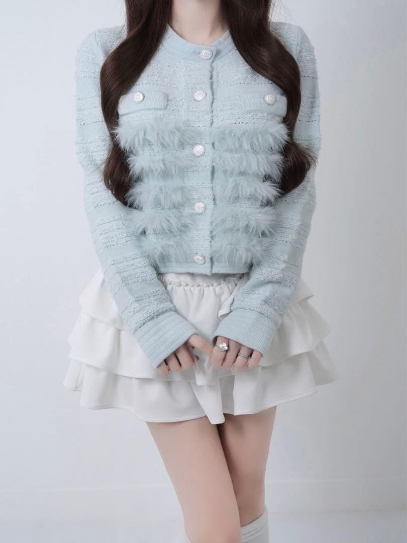 トップス Lumignon Lumi tweed-like fur knit