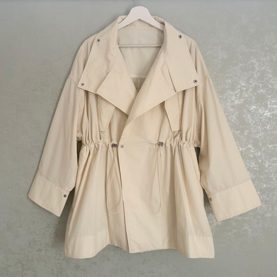 Adam et Rope' アダムエロペ スタンドカラーハーフモッズコート