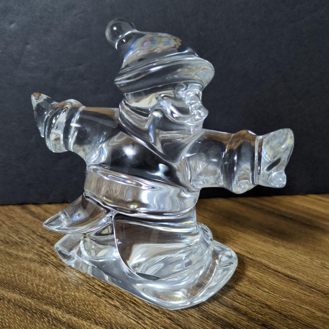 Baccarat バカラ スノボーに乗る サンタクロース フィギュア