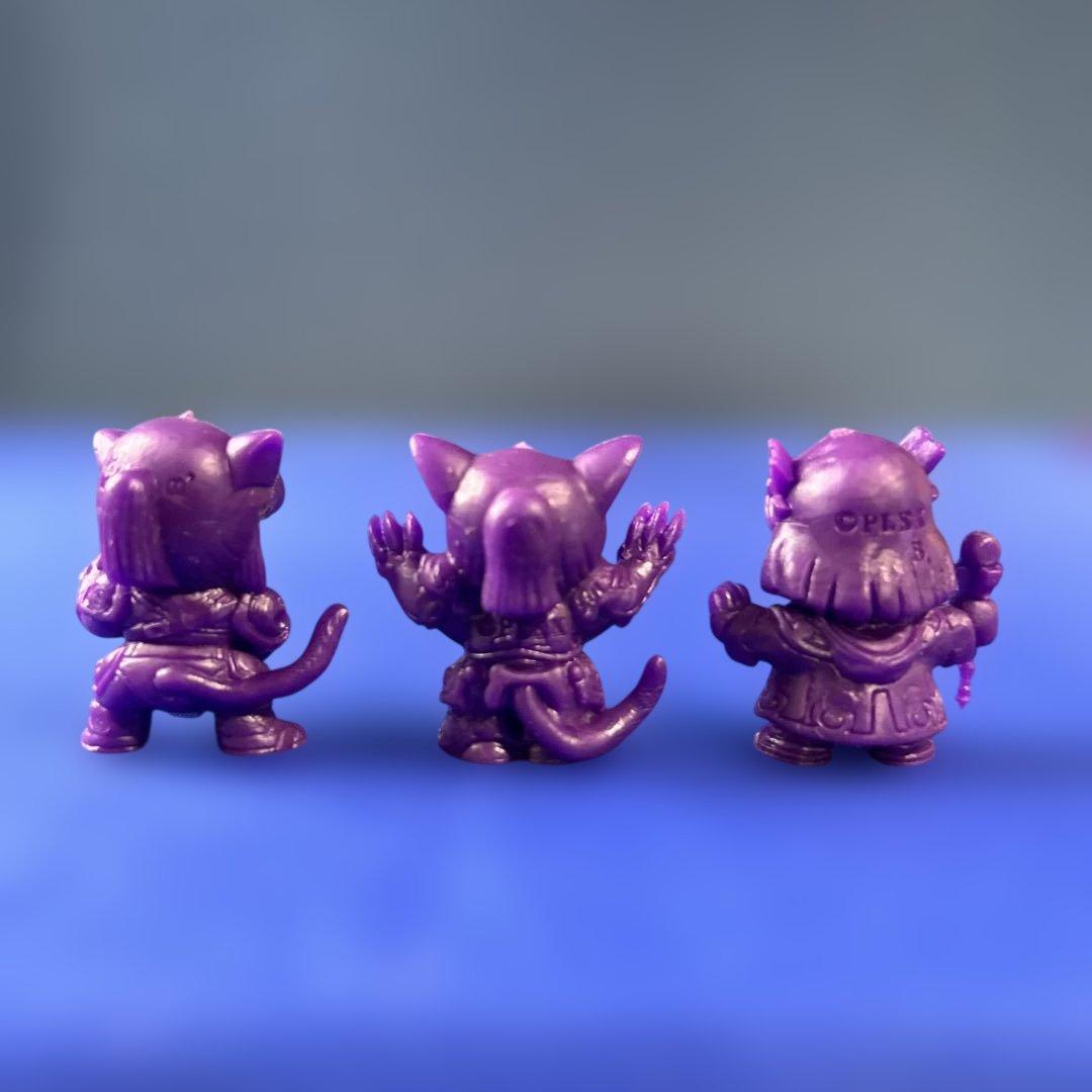 【希少】甲竜伝説ヴィルガスト 消しゴム フィギュア 戦士&モンスター　紫