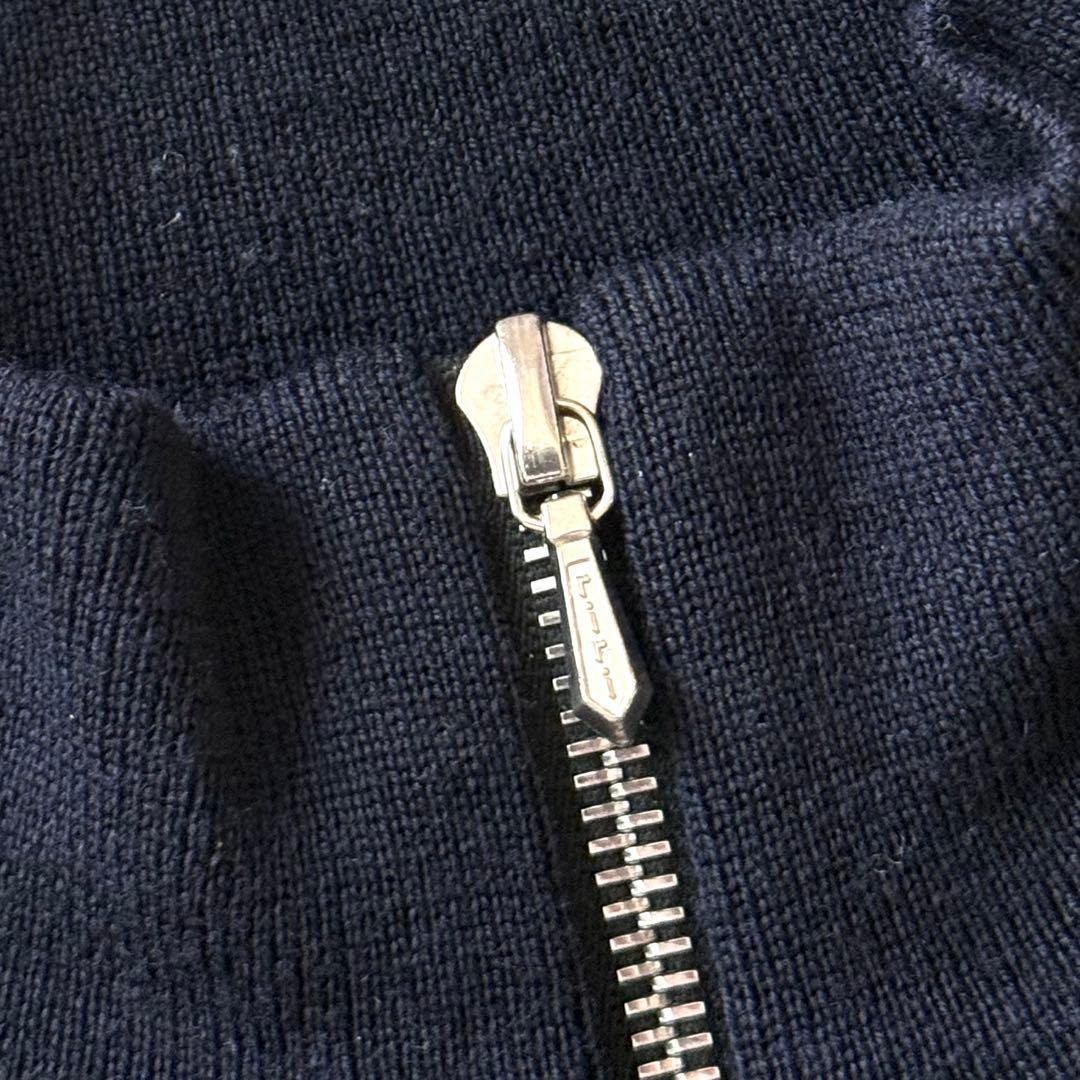 【フランス製】agnes b homme アニエスベー ドライバーズニット 濃紺