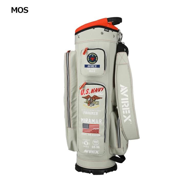 新品 AVIREX アヴィレックスゴルフ キャディバッグ モスグリーン