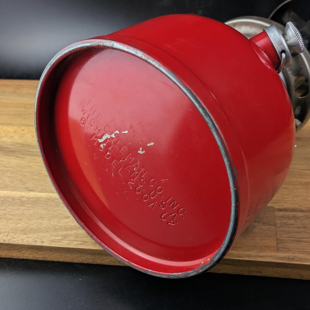希少マルーン★コールマン ランタン 200A 62年6月製 PYREX赤ロゴ美品