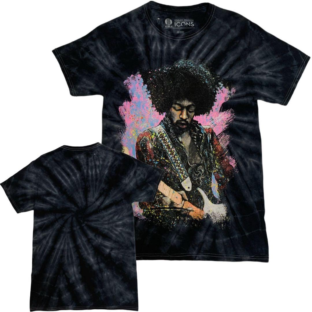 Jimi Hendrix Stephen Fishwick タイダイ染め加工 T