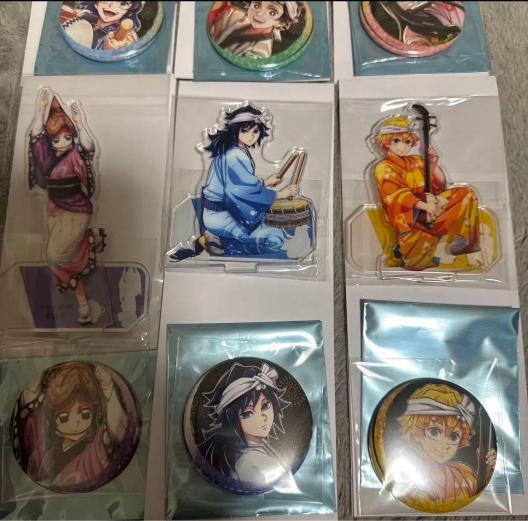 鬼滅の刃 阿波おどり アクリルスタンド　缶バッジ　クリアファイル　15点セット