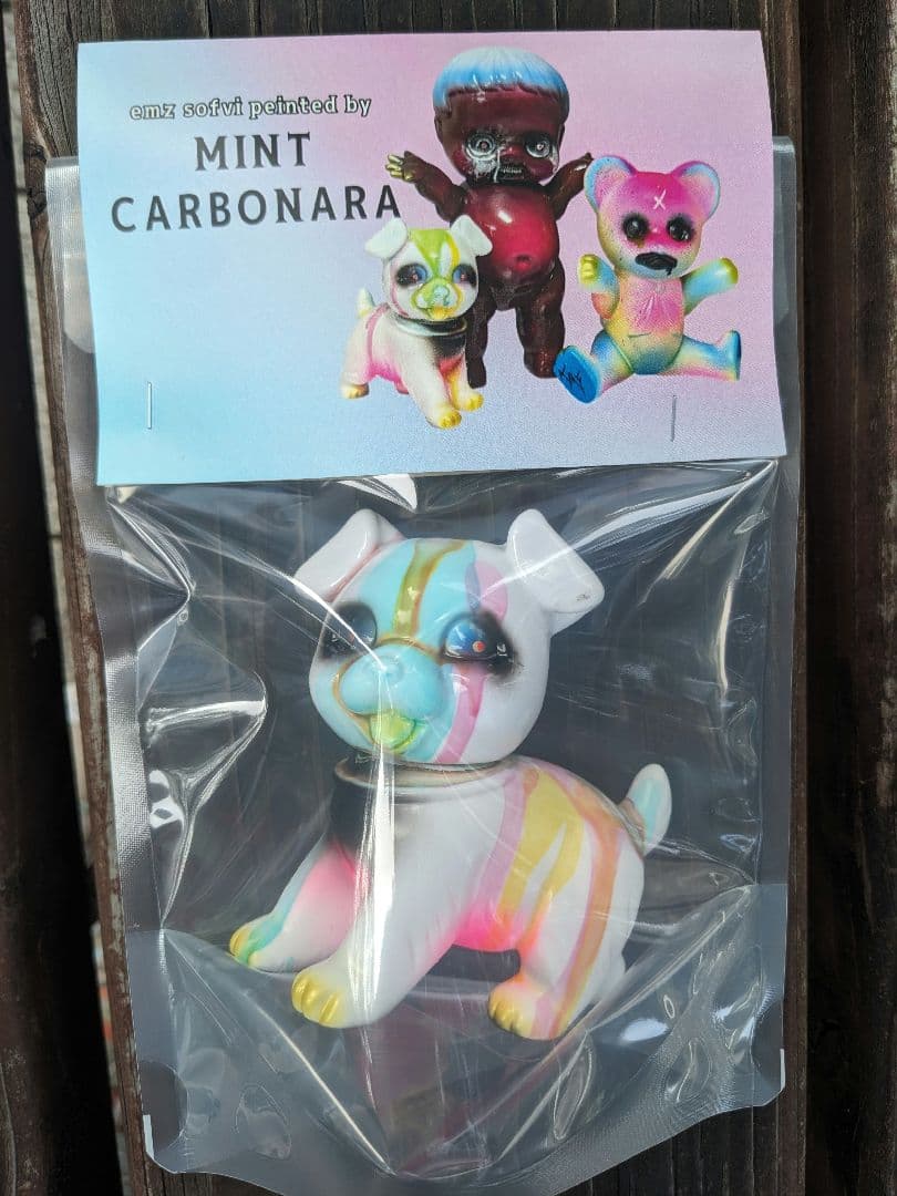 エムズ ソフビ デコ犬 MINT CARBONARA コラボ　デザフェス61