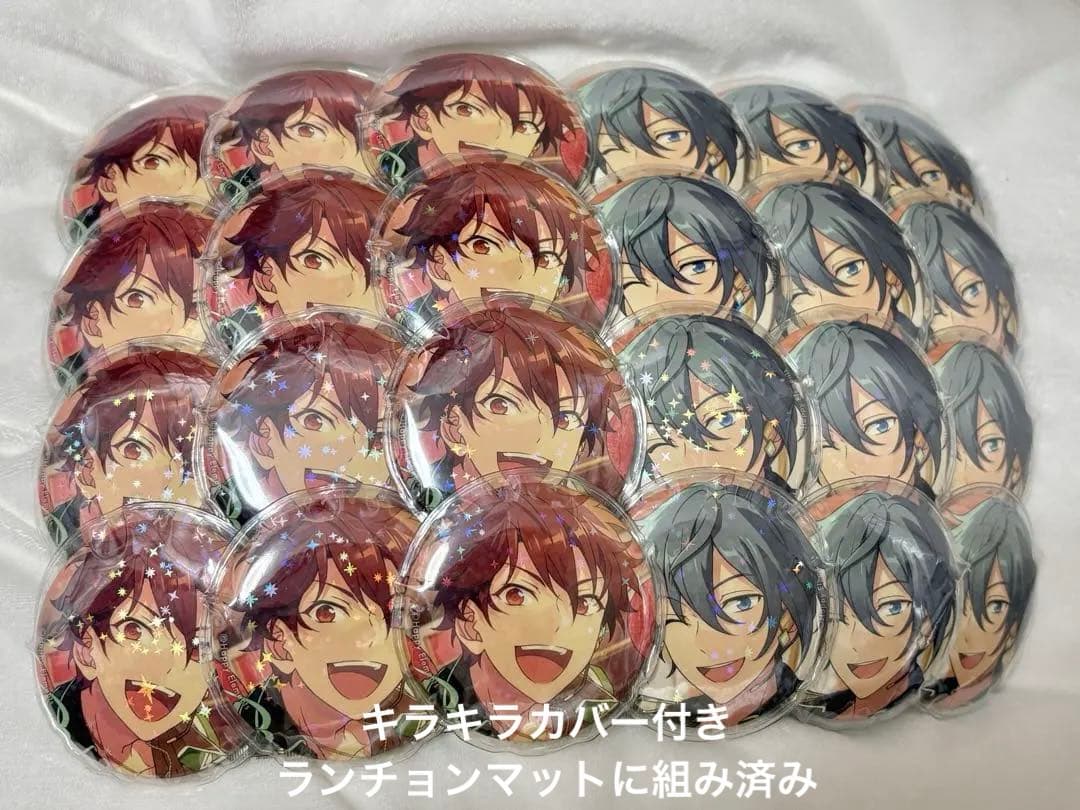 守沢千秋 椎名ニキ 24個 缶バッジ 組み済 キラキラカバー付き