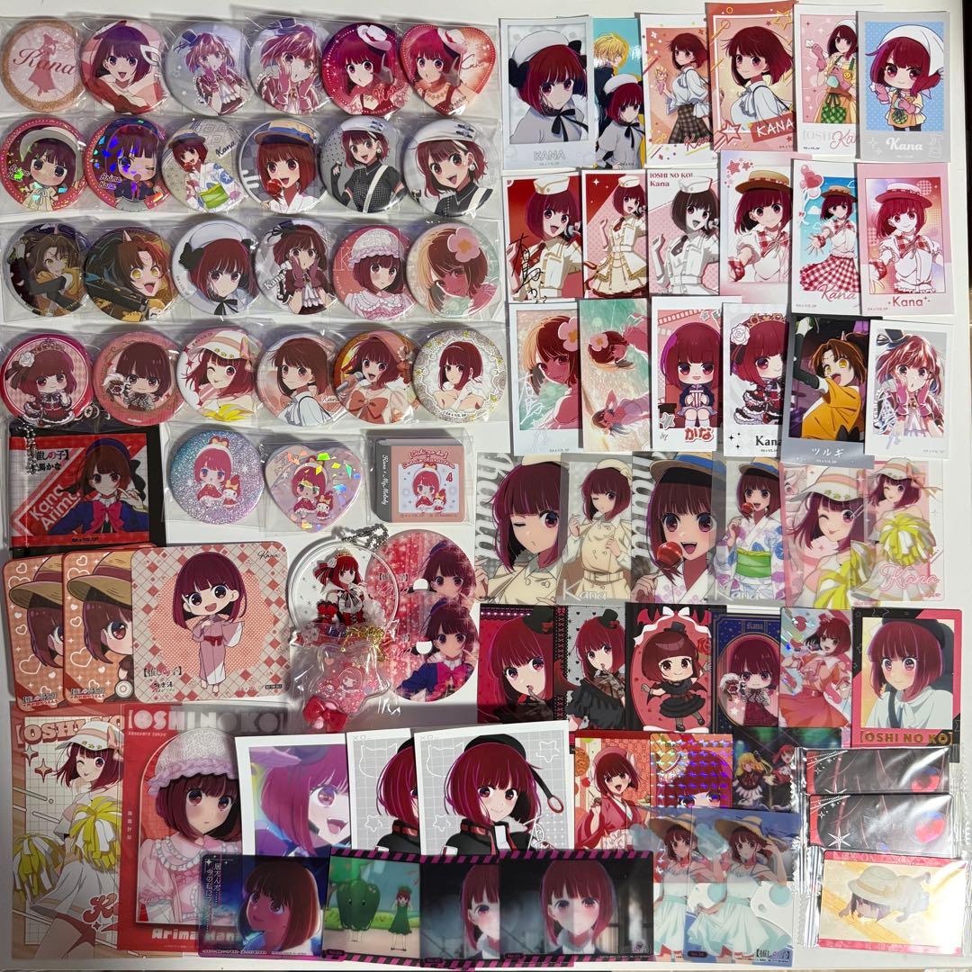推しの子 有馬かな 缶バッジ チェキ アクスタ サンリオ ステッカー セット