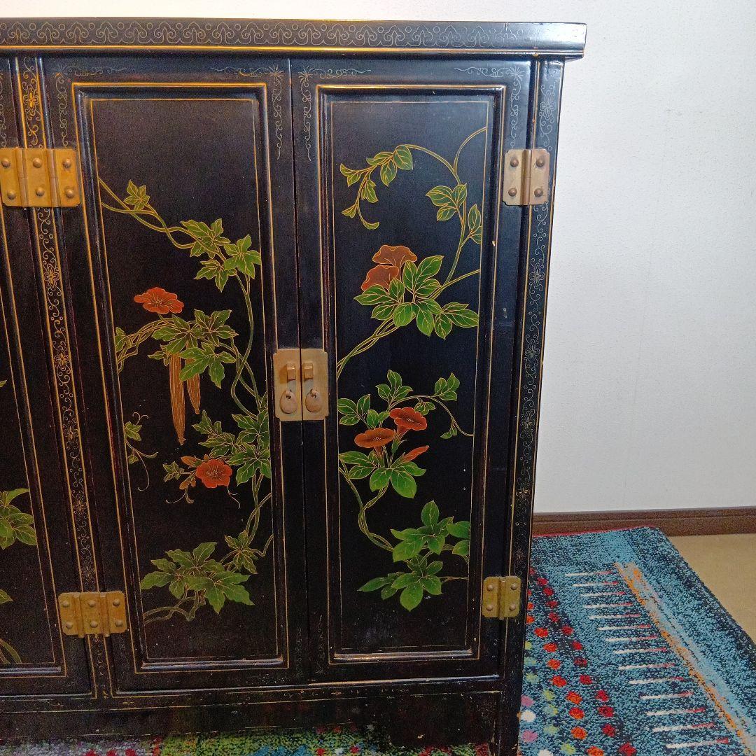 中国漆家具　アジアン家具　キャビネット