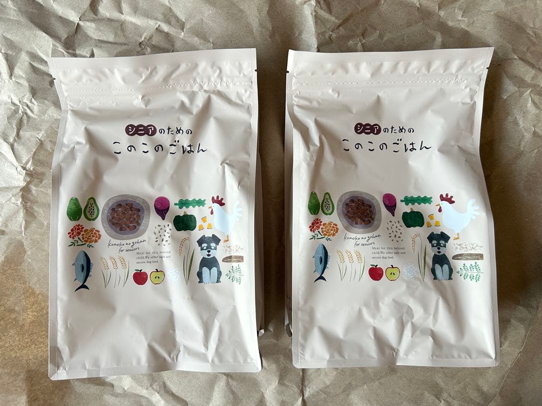 新品　シニアのためのこのこのごはん ドライフード1kg×2袋セット