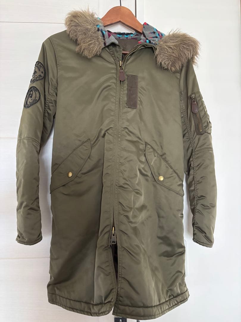 HYSTERIC GLAMOURオリーブ色ファー付コート